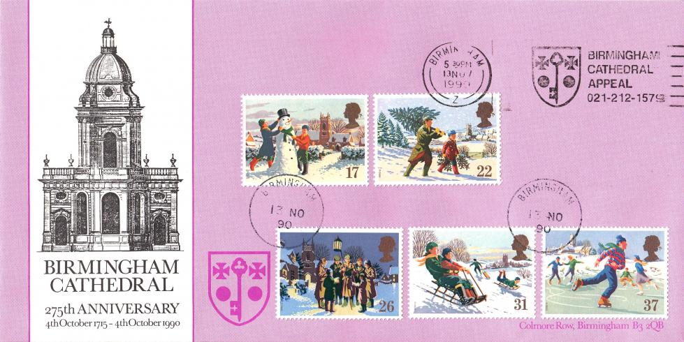 1990 (11) Christmas - Bradbury Birmingham Cathedral Official - Birmingham Cathedral Appeal Slogan