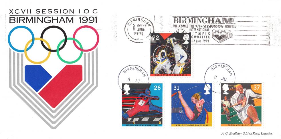 1991 (06) Sports - Bradbury International Olympic Committee Birmingham Official - Birmingham Welcomes Slogan