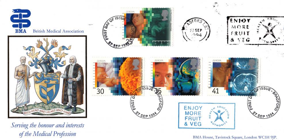 1994 (09) Medical - Bradbury British Medical Association Official - Enjoy More Fruit & Veg Slogan