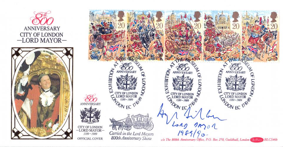 1989 (10) Lord Mayor's Show - Benham BLCS 46 Official - Signed by Sir Hugh Bidwell