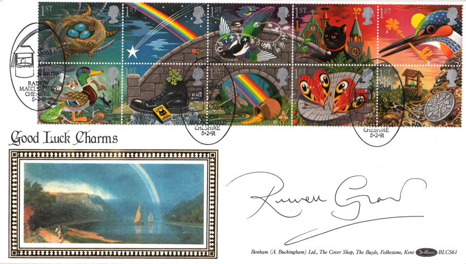 1991 (02) Greetings - Benham BLCS 61 Rainow, Macclesfield Official - Signed by Russell Grant