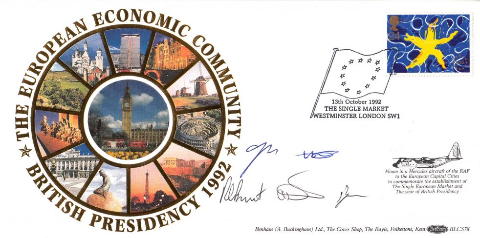 1992 (10) Single Market - Benham BLCS 78 Official - Signed by the Hercules Crew