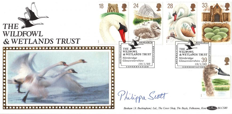 1993 (01) Swans - Benham BLCS 80 (Slimbridge) Official - Signed by Philippa Scott