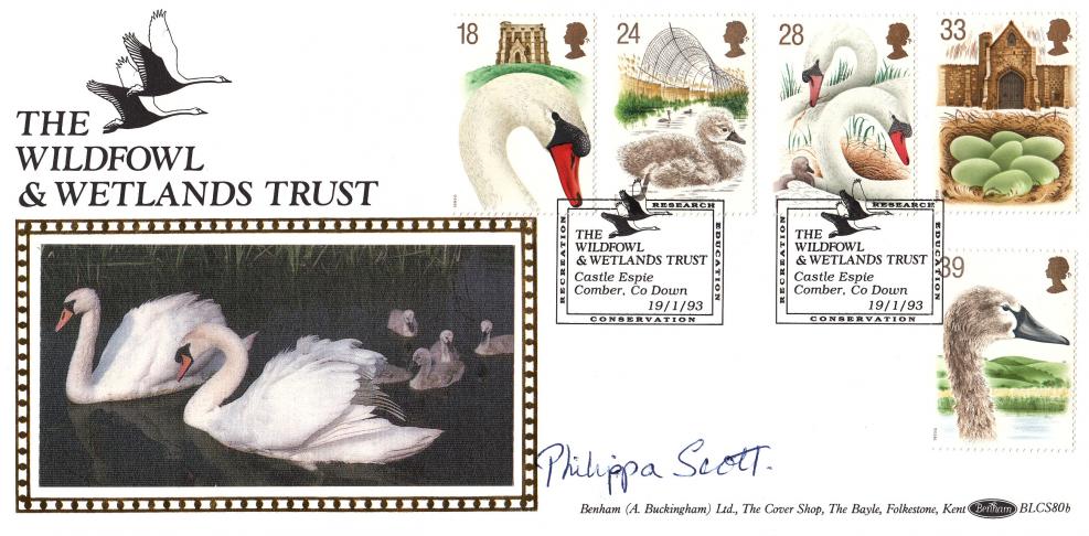 1993 (01) Swans - Benham BLCS 80 (Castle Espie) Official - Signed by Philippa Scott