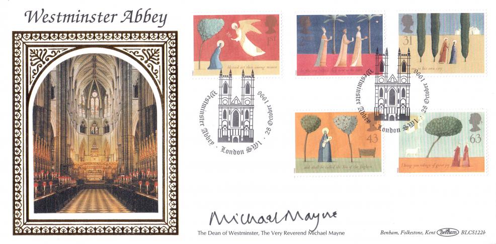 1996 (10) Christmas - Benham BLCS 122 (Westminster Abbey) Official - Signed by The Dean of Westminster