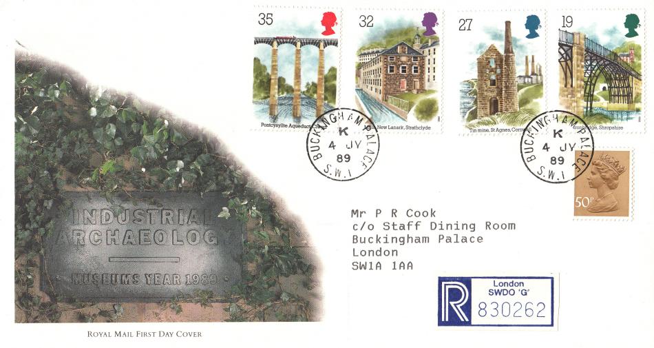 1989 (07) Industrial Archaeology (Stamps) - RM - Buckingham Palace CDS