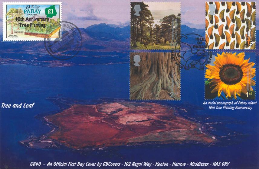 2000 (08) Tree & Leaf - GB Covers (Derek Williams) GB Official