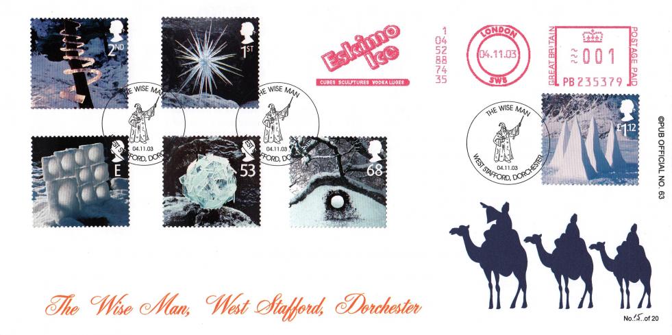 2003 (11) Christmas - Brazier 'Pub' Official + Eskimo Ice Meter Mark