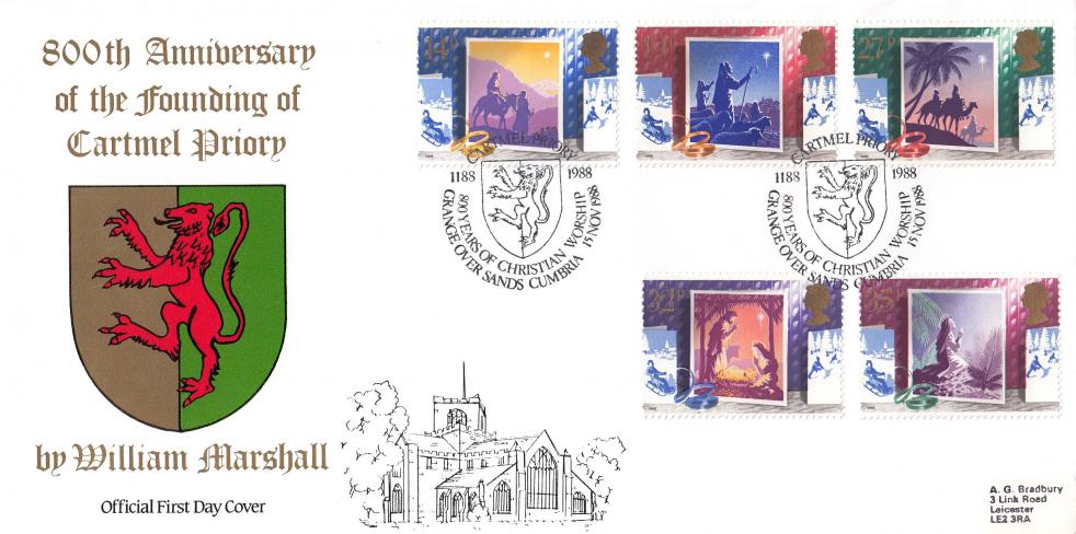 1988 (11) Christmas - Bradbury Cartmel Priory Official