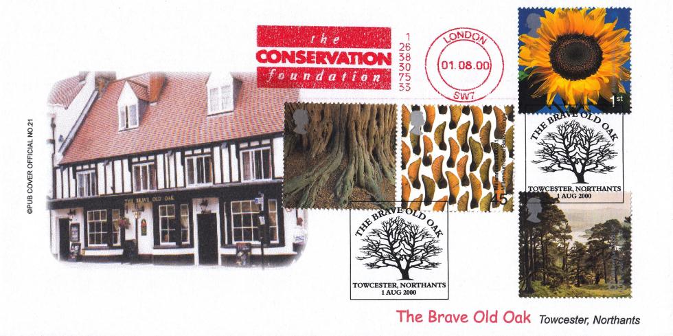 2000 (08) Tree & Leaf - Brazier 'Pub' Official + The Conservation Foundation Meter Mark