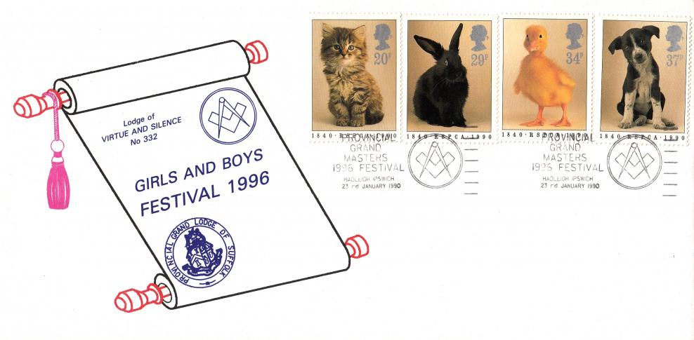 1990 (01) RSPCA - Freemasons Provincial Grand Masters, Hadleigh Official