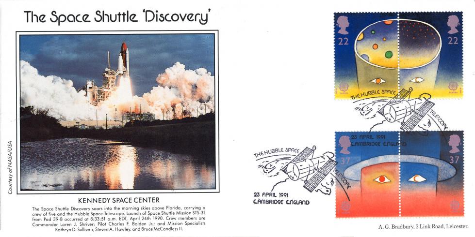 1991 (04) Europe In Space - Bradbury 'Hubble Space Telescope' Official