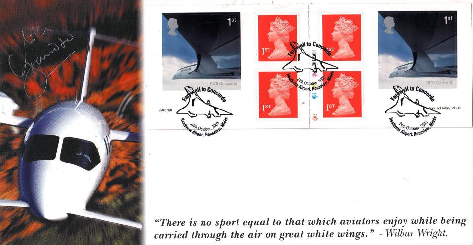 2003 (10) Concorde Final Flight Cover - Signed by the Captain - Mike Bannister