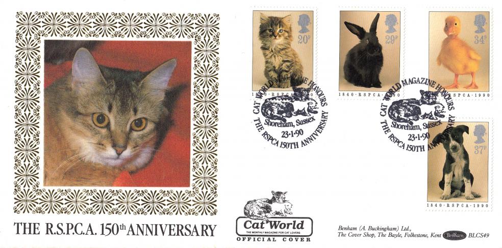 1990 (01) RSPCA - Benham BLCS 49 'Cat World' Official (Tabby With White Patch)