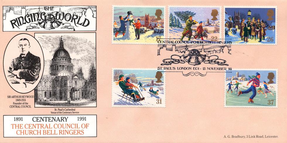 1990 (11) Christmas - Bradbury Central Council of Church Bell Ringers Official