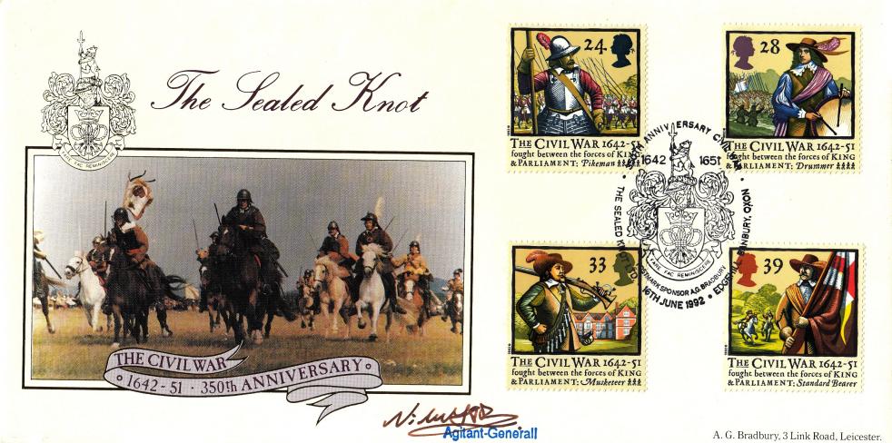 1992 (06) Civil War - Bradbury 'Sealed Knot' Official - Signed by the Agitant-General