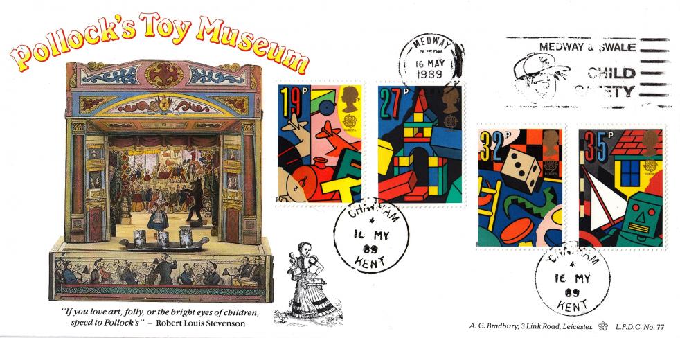 1989 (05) Games & Toys - Bradbury LFDC 77 - Medway & Swale Child Safety Slogan