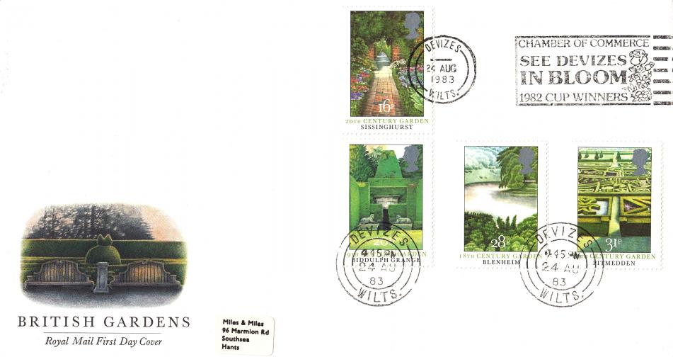 1983 (08) Gardens - RM - See Devizes In Bloom Slogan