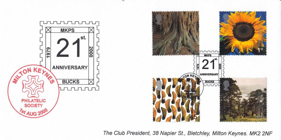 2000 (08) Tree & Leaf - Milton Keynes Philatelic Society Official