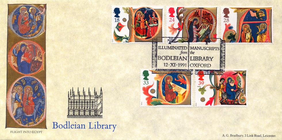 1991 (11) Christmas - Bradbury Bodleian Library Illuminated Manuscripts Official