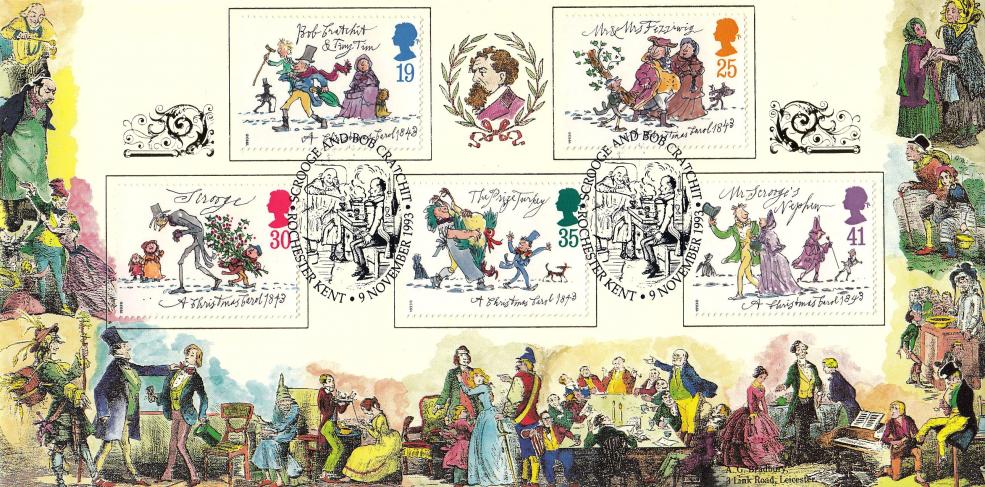 1993 (11) Christmas - Bradbury Scrooge & Cratchit, Rochester Official