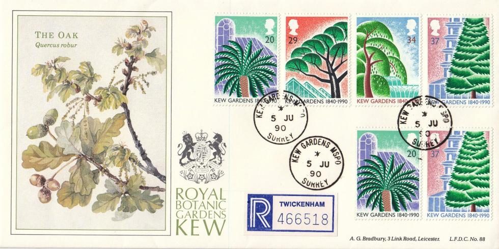 1990 (06) Kew Gardens - Bradbury LFDC 88 - Kew Gardens CDS