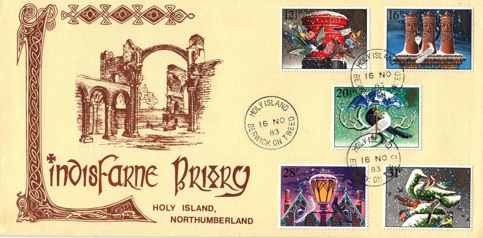 1983 (11) Christmas - Lindisfarne Priory Cover - Holy Island CDS