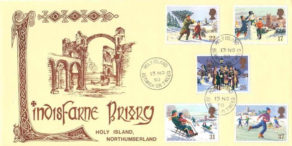 1990 (11) Christmas - Lindisfarne Priory Cover - Holy Island CDS