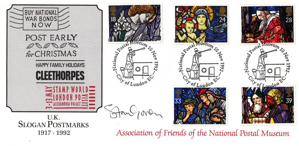 1992 (11) Christmas - Friends Of The National Postal Museum Official - Signed by Stanley Goran
