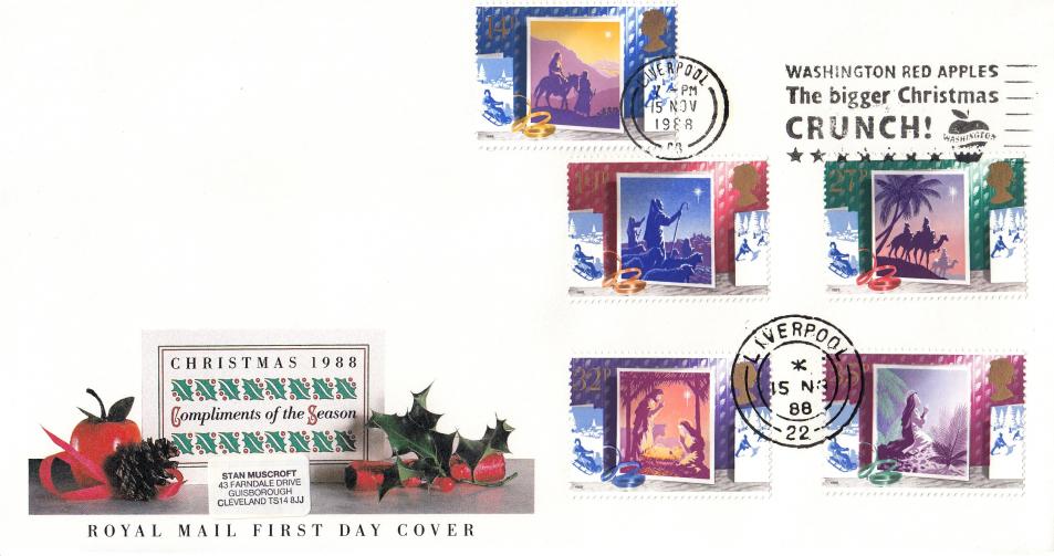 1988 (11) Christmas - RM - Washington Red Apples, The Bigger Christmas Crunch! Slogan