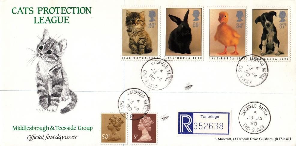1990 (01) RSPCA - Muscroft Cats Protection League Official - Catsfield CDS