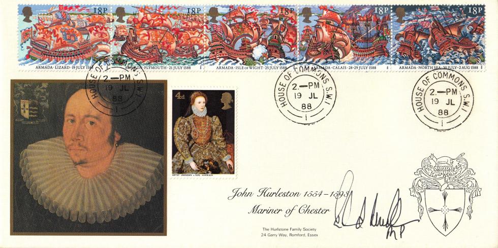 1988 (07) Armada - Havering Official's (Pair) - House of Commons & House of Lords CDS's - Signed by Richard Needham MP