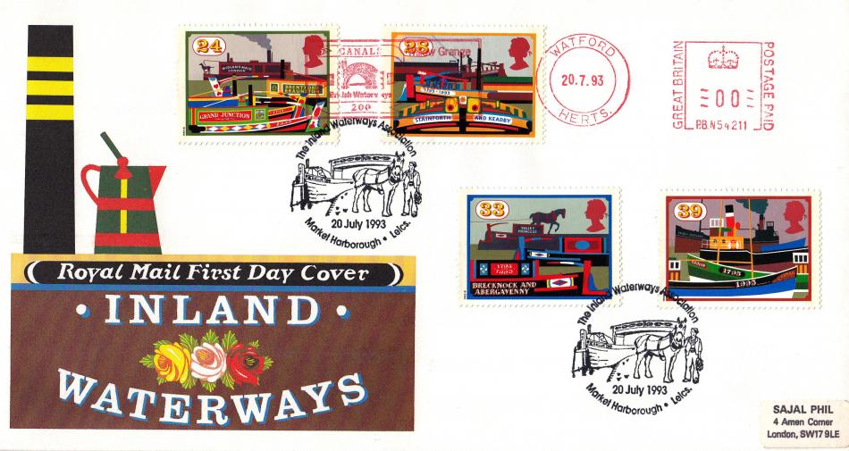 1993 (07) Canals - RM - Market Harborough H/S + Canals 200, British Waterways, Watford Meter Mark