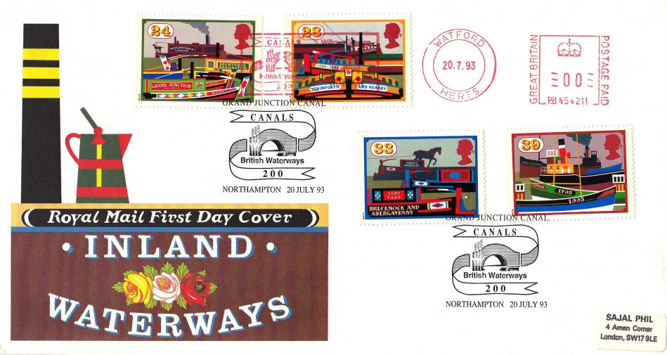 1993 (07) Canals - RM - Northampton H/S + Canals 200, British Waterways, Watford Meter Mark