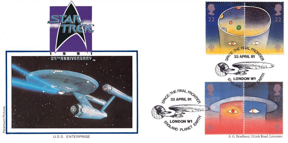 1991 (04) Europe In Space - Bradbury 'USS Enterprise' The Final Frontier Official