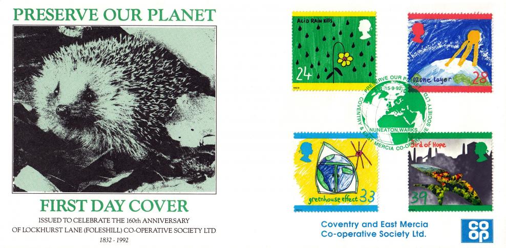 1992 (09) Green Issue - Bradbury 'Preserve Our Planet, Coventry Co-Op' Official