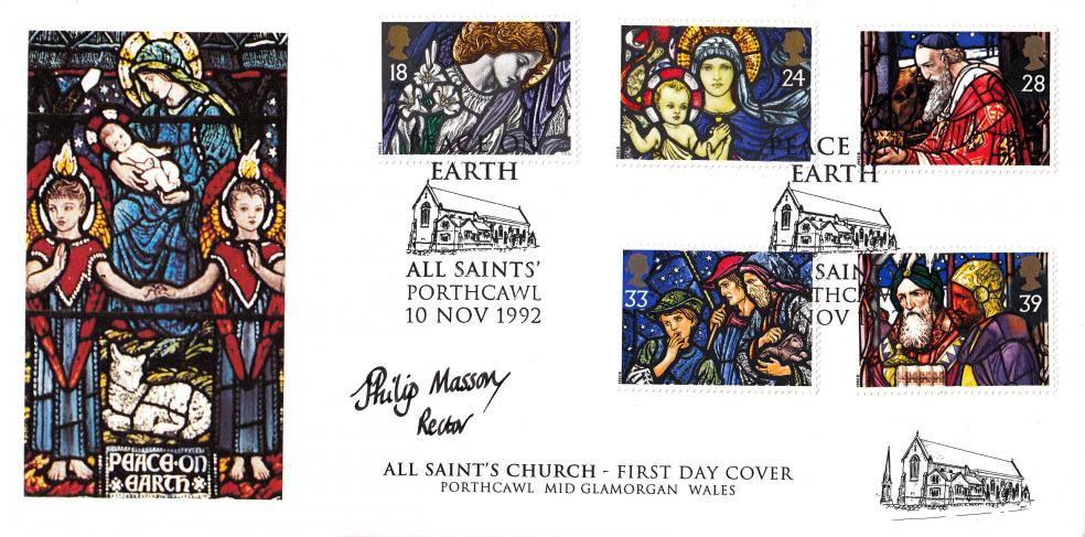 1992 (11) Christmas - Covercraft All Saints Church Official - Signed by the Rector (Philip Masson)