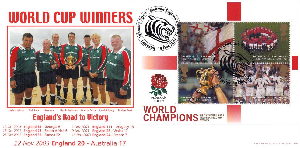 2003 (12) Rugby Winners M/S - Bradbury Leicester Tigers Official