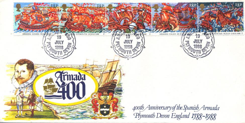 1988 (07) Armada - Plymouth Philatelic Society Official