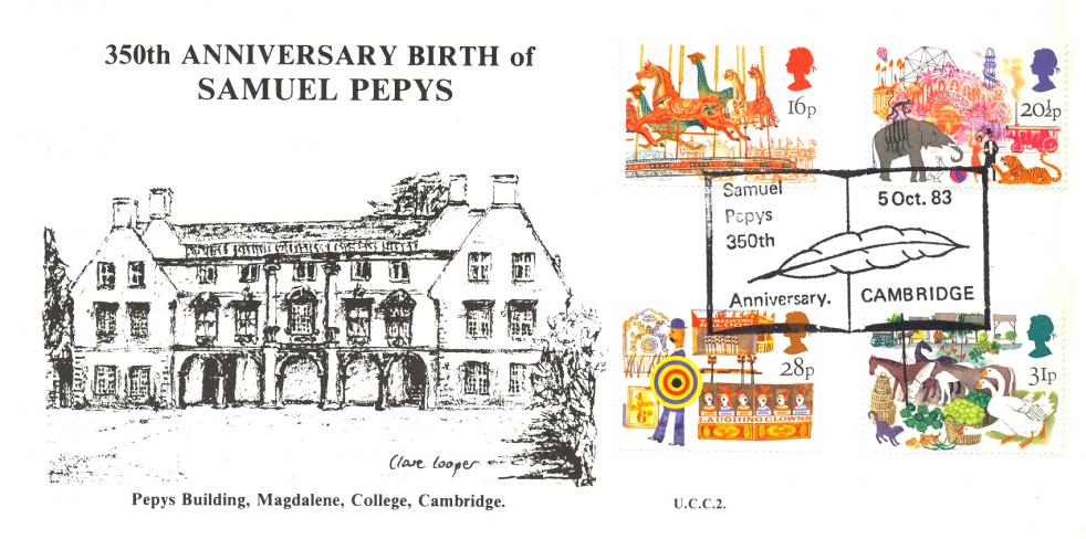 1983 (10) Fairs - University Covers 'Samuel Pepys' Official