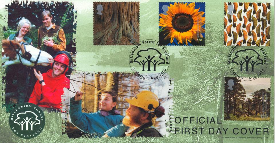 2000 (08) Tree & Leaf - Bradbury 'Millennium Forest for Scotland' Official