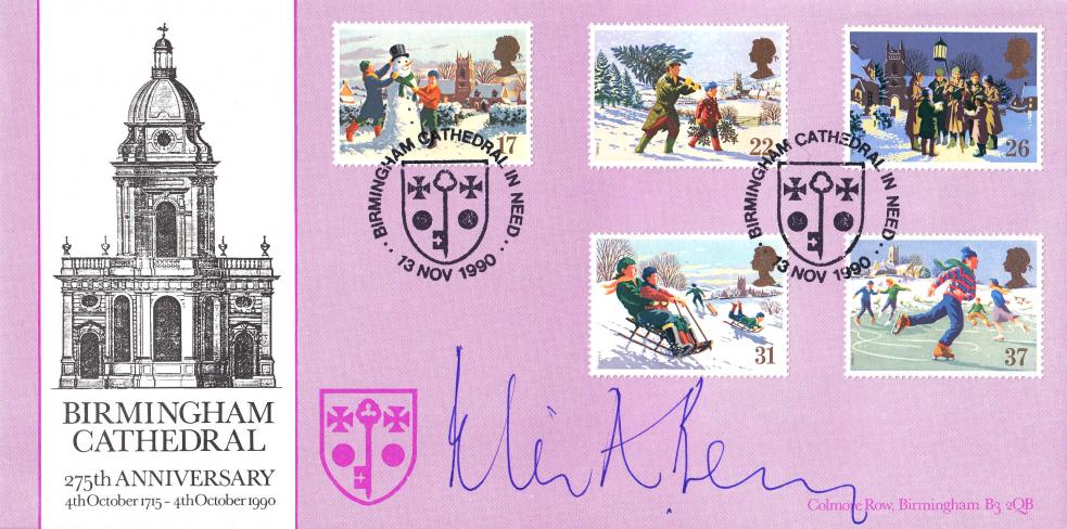 1990 (11) Christmas - Bradbury Birmingham Cathedral Official - Signed by Peter Berry