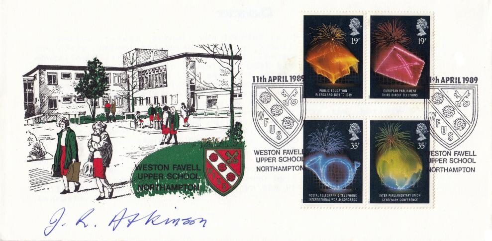 1989 (04) Anniversaries - Weston Favell Upper School Official - Signed by J R Atkinson