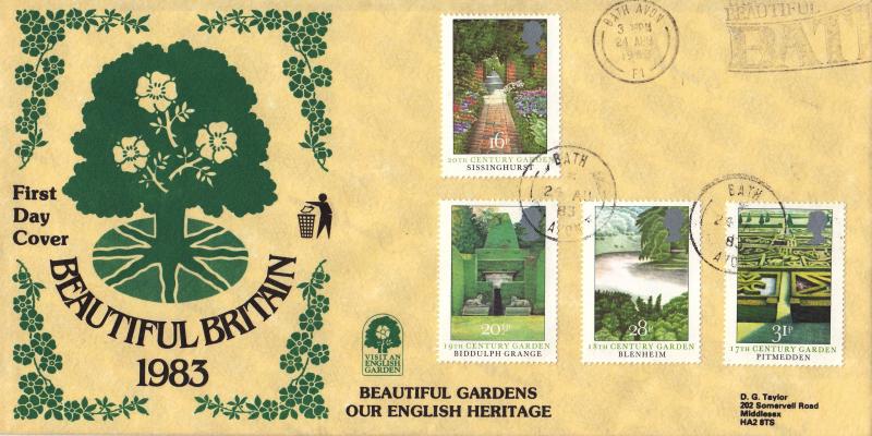 1983 (08) British Gardens - DGT 'Beautiful Britain' Special - Take A Break In Beautiful Bath Slogan