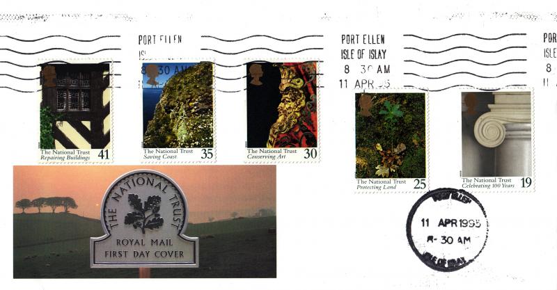 1995 (04) National Trust - RM - Port Ellen, Isle of Islay (CRAG Strike) Slogan