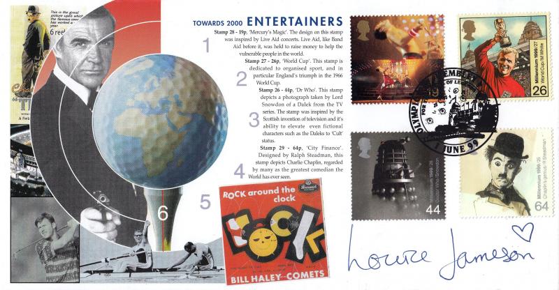 1999 (06) Entertainers - Scott 'Olympic Way, Wembley' Official - Signed by Louise Jameson