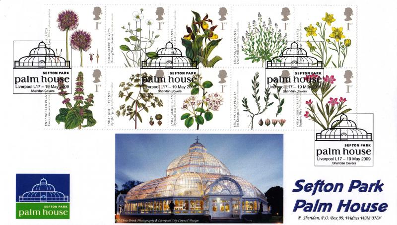 2009 (05) Kew Gardens (Stamps) - Sheridan 'Sefton Palm House' Official