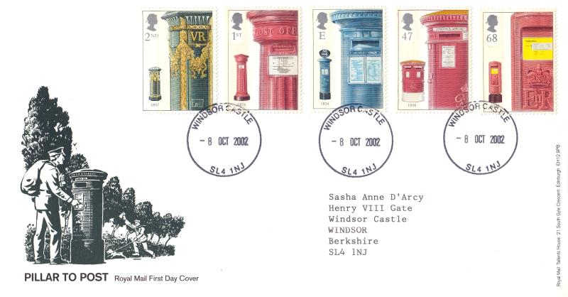 2002 (10) Post Boxes - RM - Windsor Castle CDS