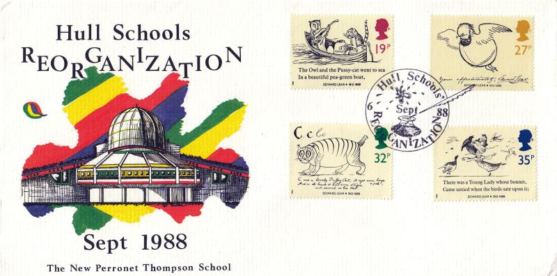 1988 (09) Edward Lear (Stamps) - Hull Schools Official
