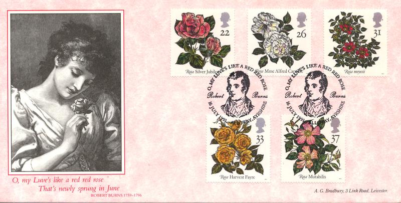 1991 (07) Roses - Bradbury 'Red, Red Rose' Official